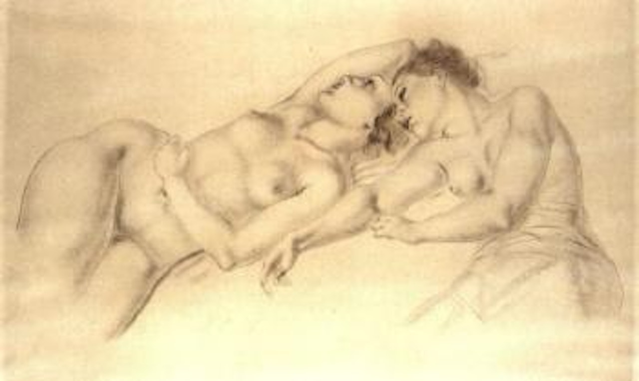 Les deux amies by Leonard Tsuguharu Foujita