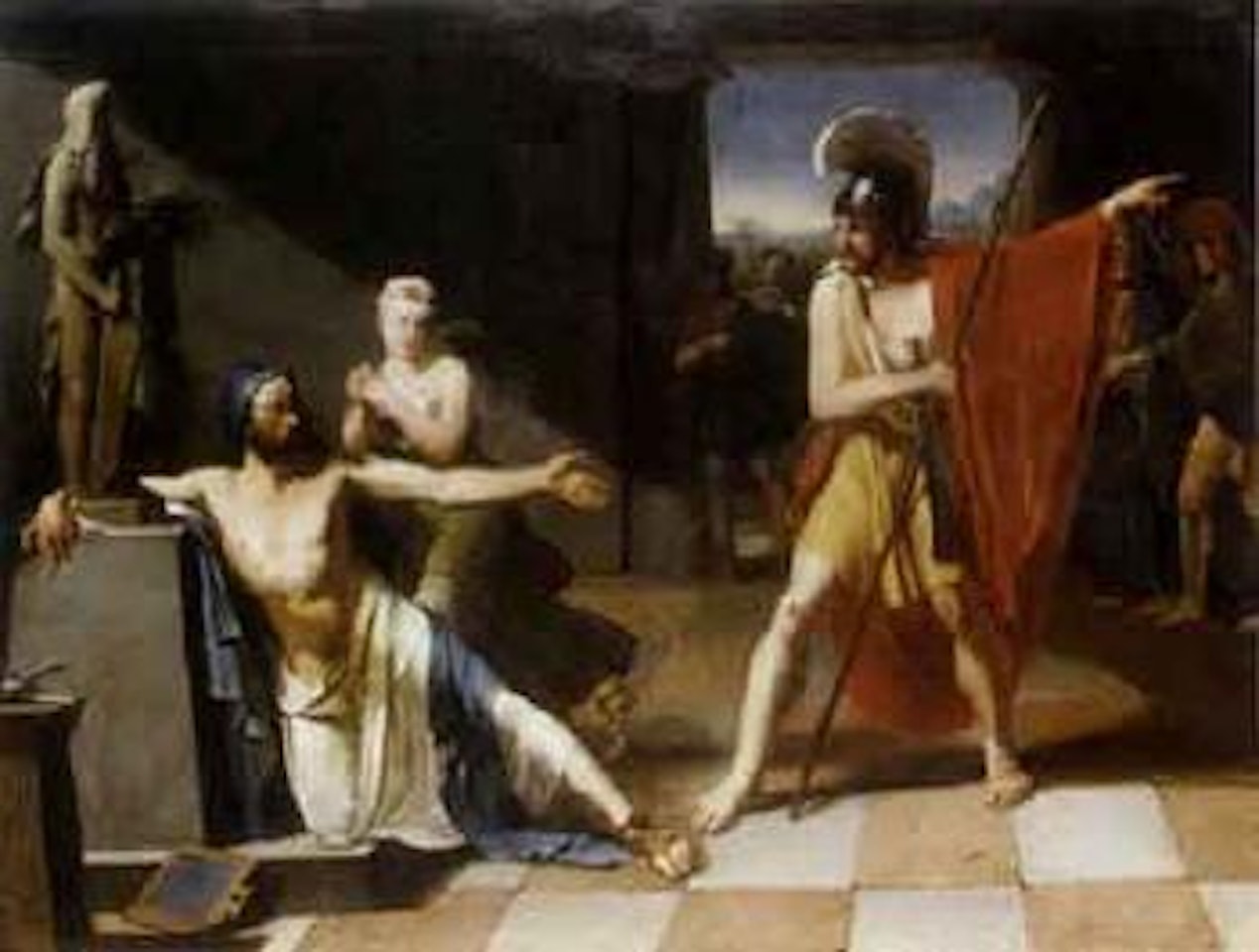 La mort de Demosthene by French School