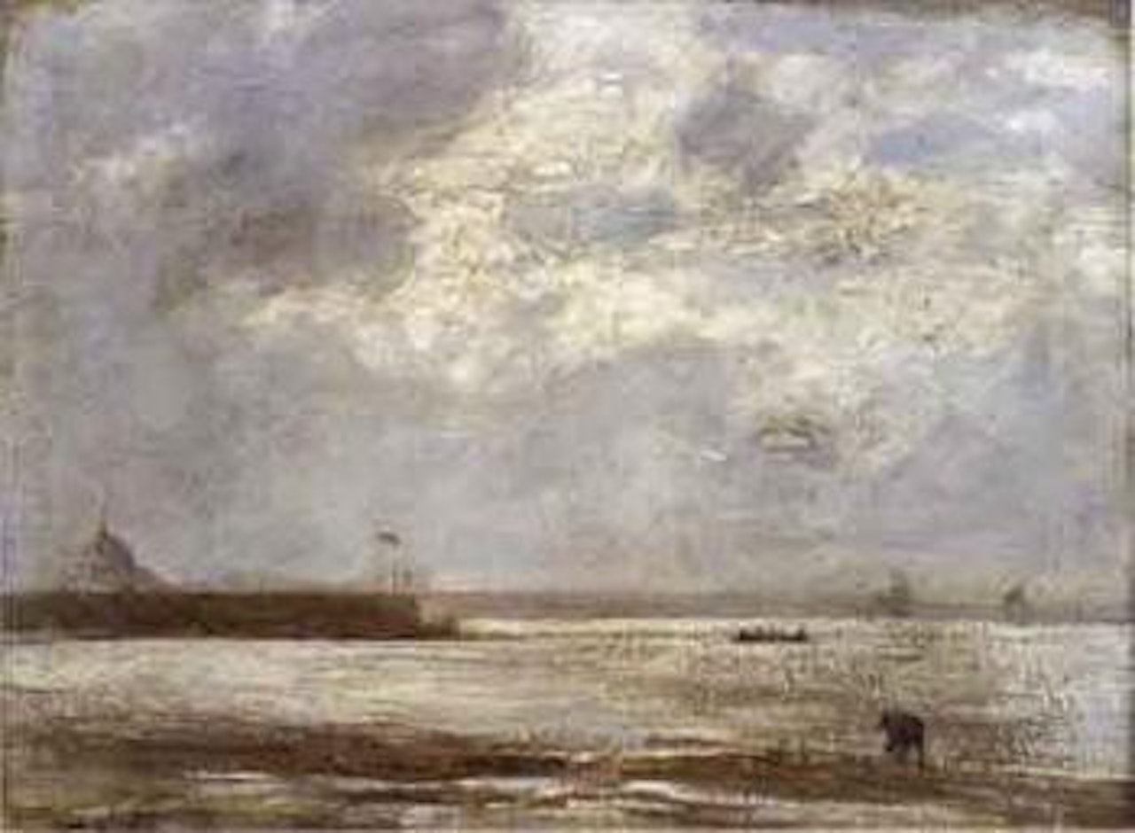 Maree base a Honfleur by Eugène Boudin