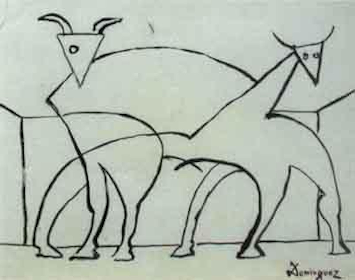 Composition au taureau by Oscar Dominguez
