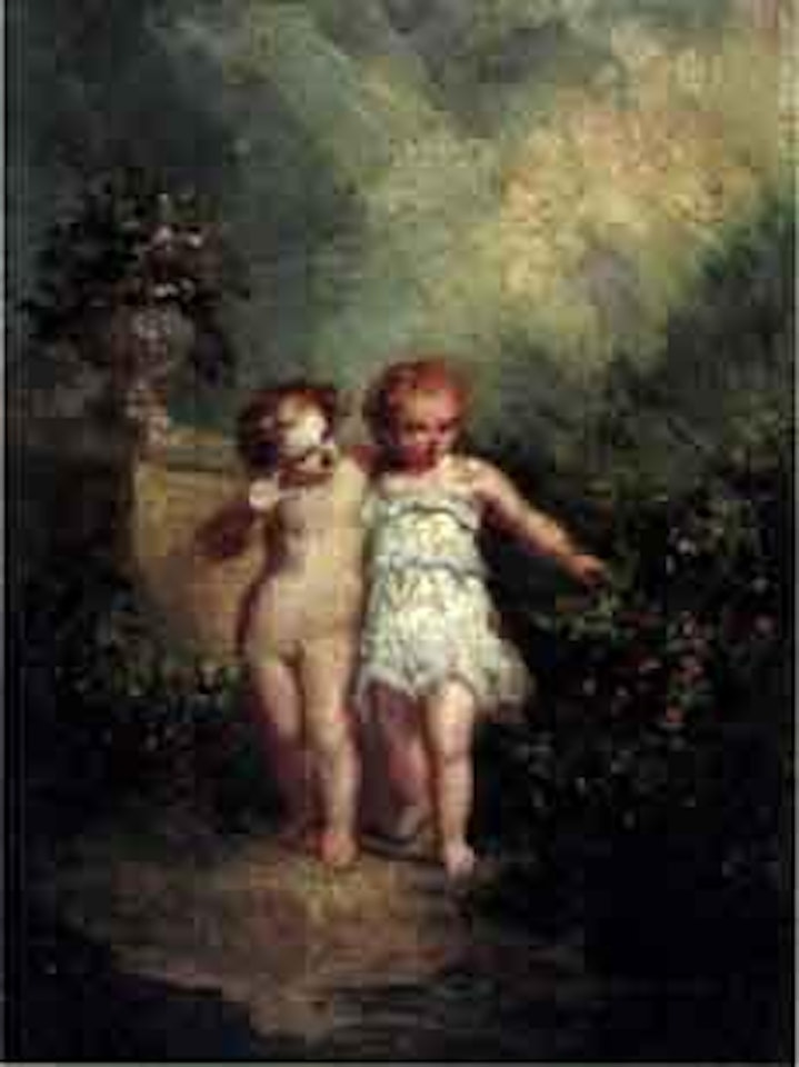 Enfants au parc by Adolphe Monticelli