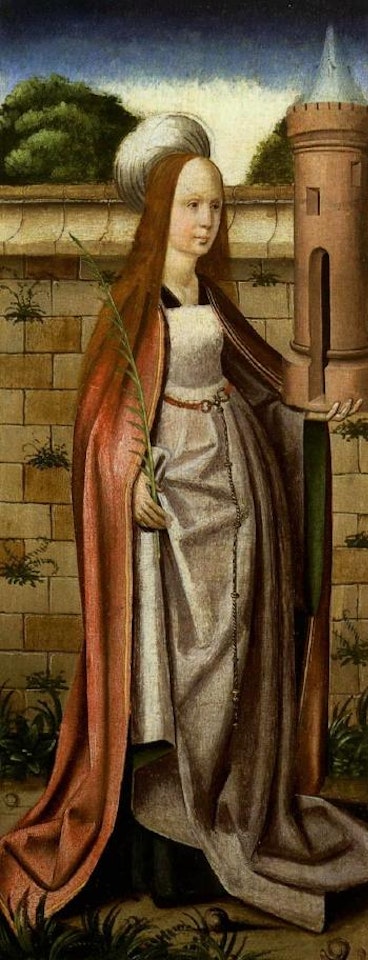 Saint barbara. Saint Agnes by Flemish School