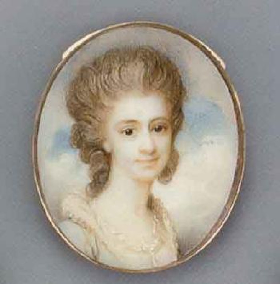 Young lady in a white dress by Richard Cosway