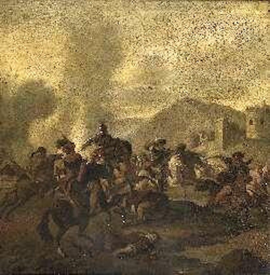 Gypsy encampment by Pieter van Bloemen