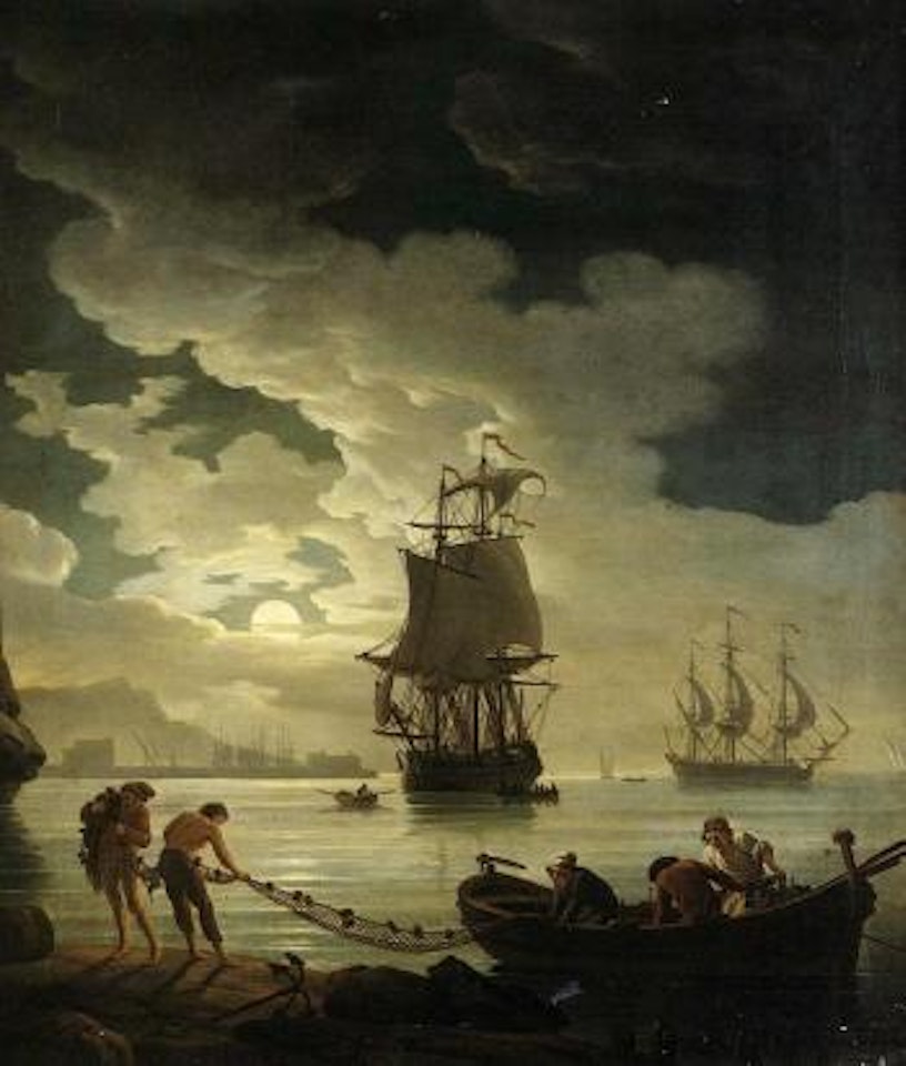 Pecheurs ramassant leur filet by Claude Joseph Vernet