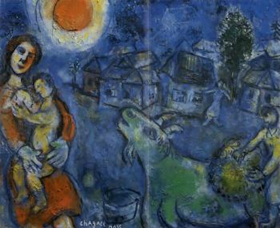 Mere a la robe rouge by Marc Chagall