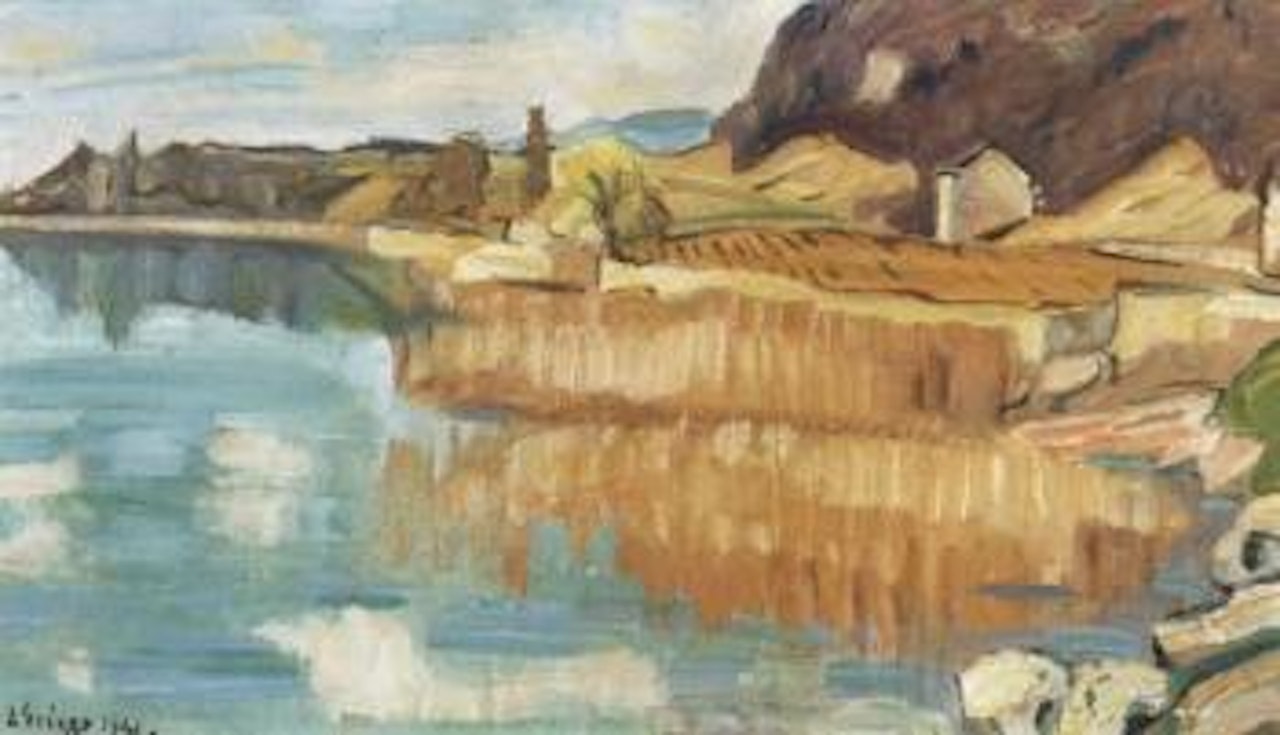 Bielern lake in the autumn light by Ernst Geiger