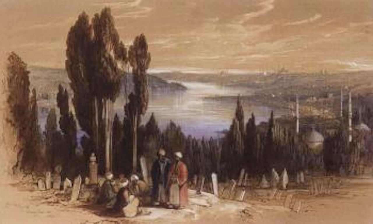 Constantinople from Ayoub by Edward Lear