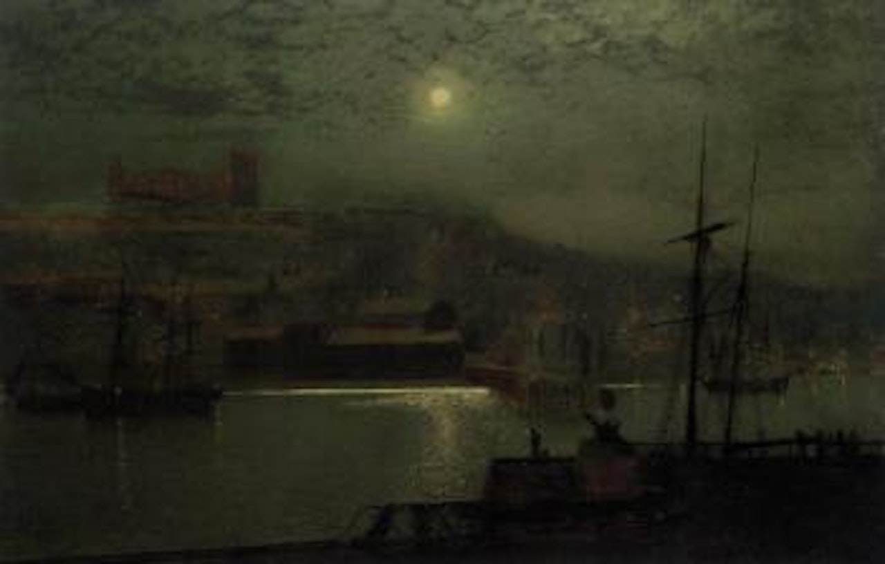 Whitby harbour my moonlight by John Atkinson Grimshaw