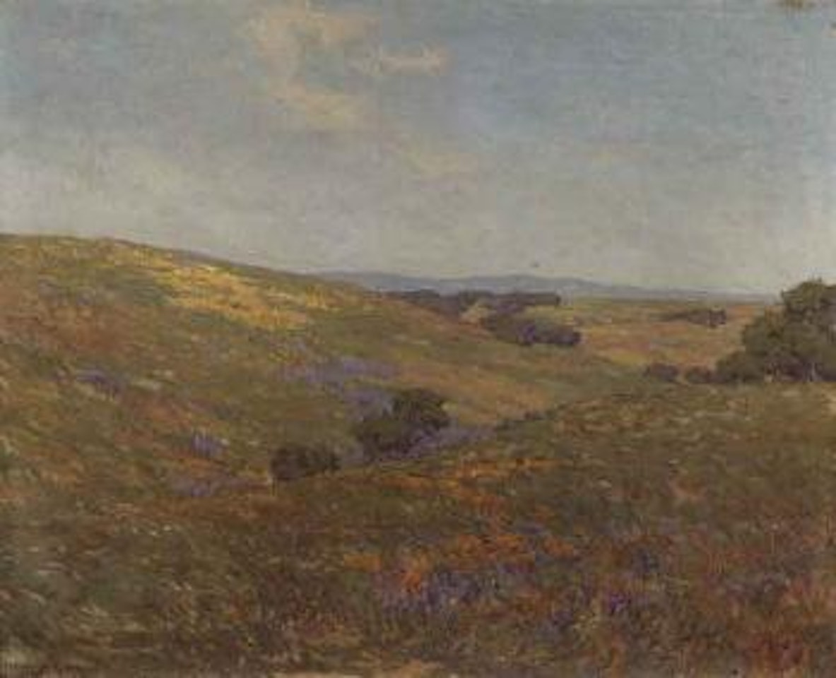 San Mateo Hills with the Oakland Hills beyond by Granville Redmond