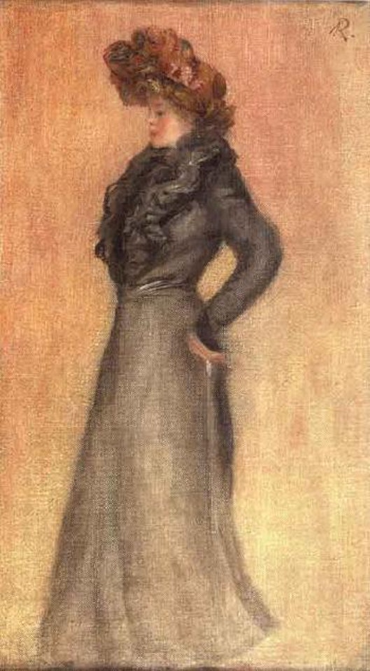 Femme a la robe noire by Pierre-Auguste Renoir