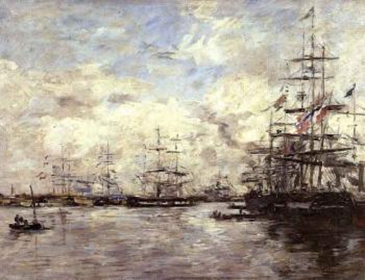 Bassin de DEauville by Eugène Boudin