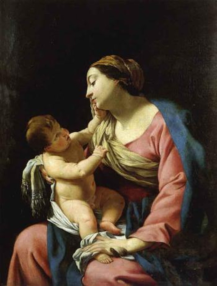 Vierge et l'Enfant a la colonne by Simon Vouet