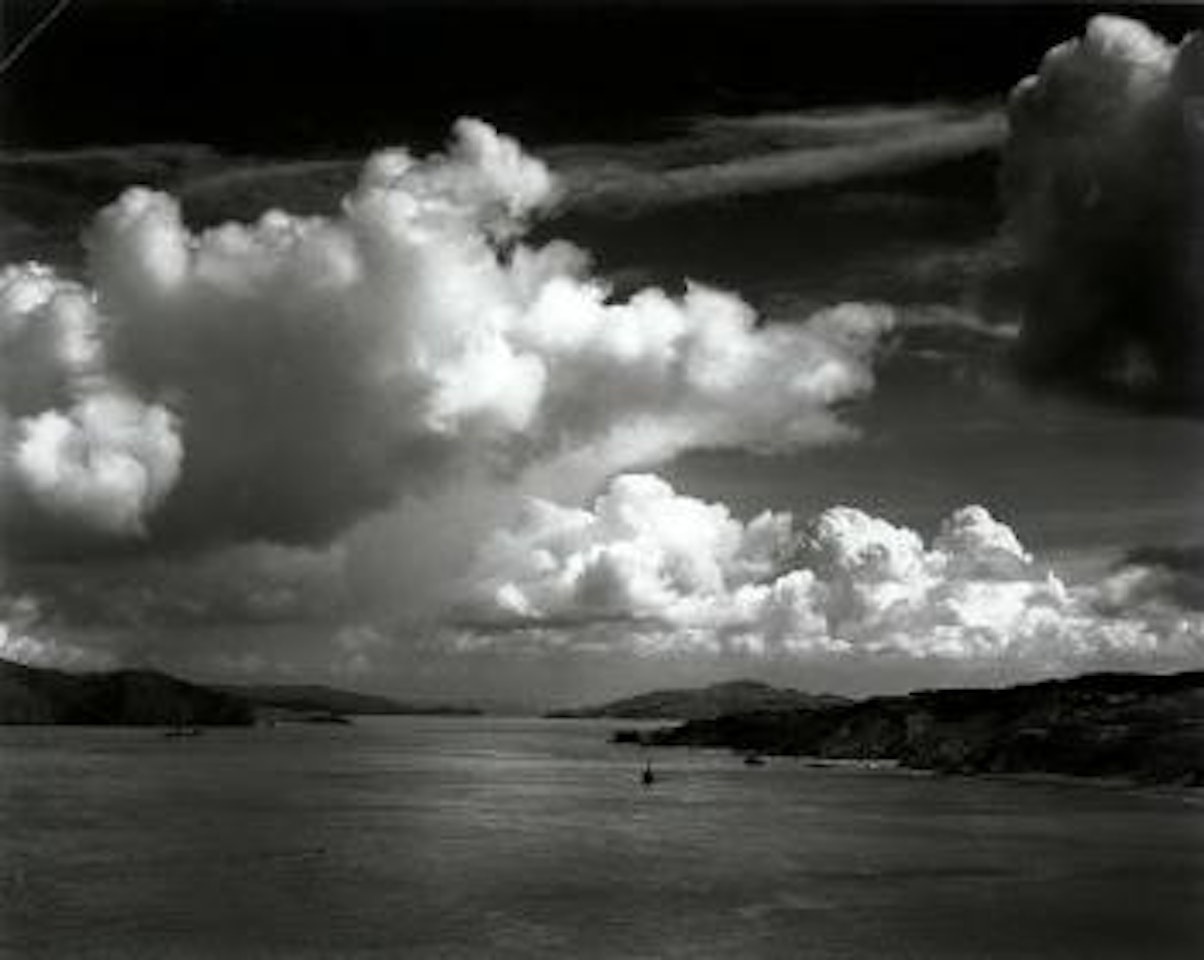 Golden Gate before building of bridge by Ansel Adams