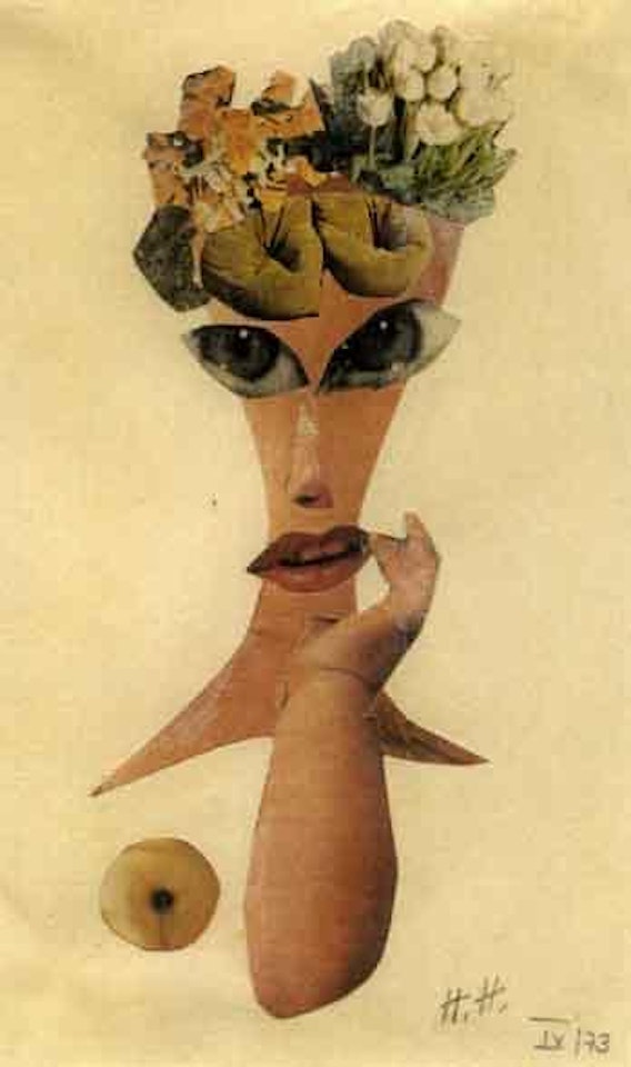 Flower woman with cat's eyes by Hannah Höch