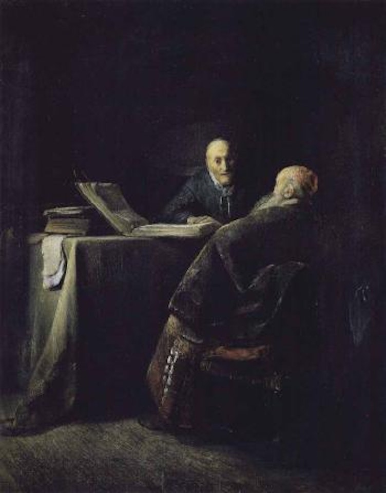 Prophets Elias and Elischa by Attributed to Rembrandt Harmensz van Rijn