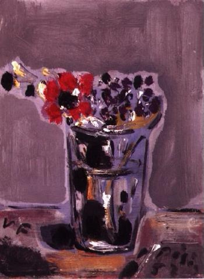 Glass with flowers by Filippo de Pisis