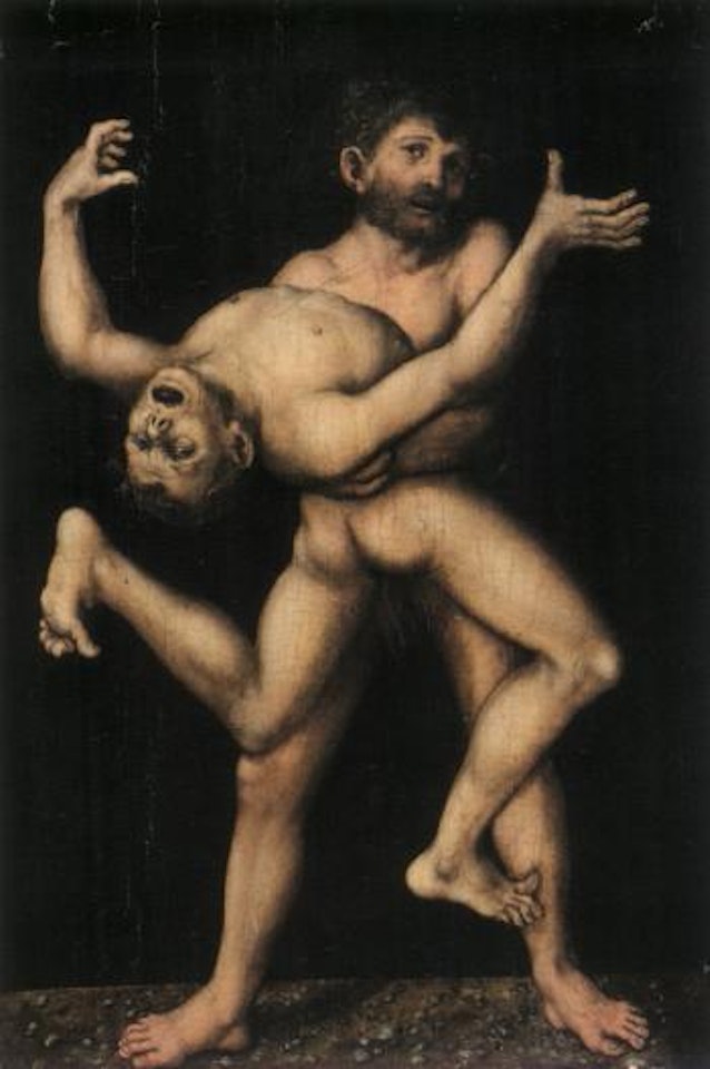 Hercules and Antaeus by Lucas Cranach the Elder