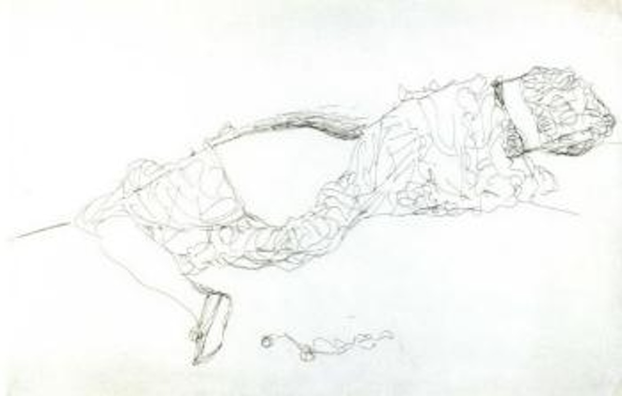Reclining nude by Gustav Klimt