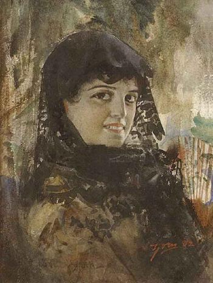 Portrait of Spanish girl by Anders Zorn