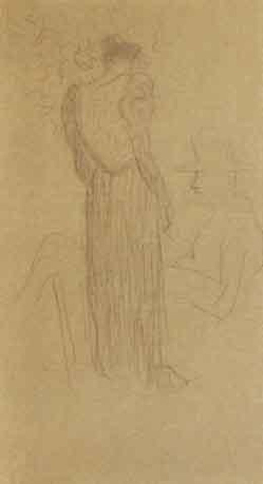 Femme de dos et homme au chapeau assis by Pierre Bonnard