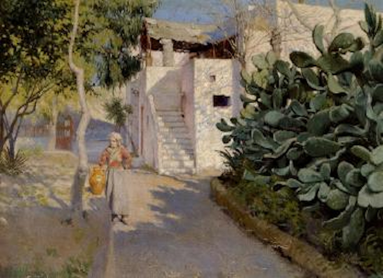 Italian woman with water jug by Paul Fischer