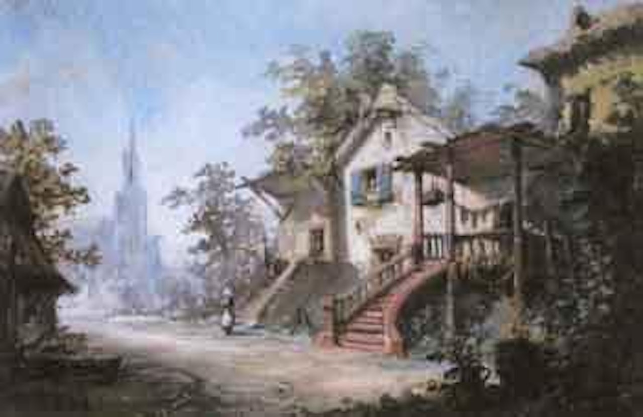 Village imaginaire by Eugene Galien-Laloue