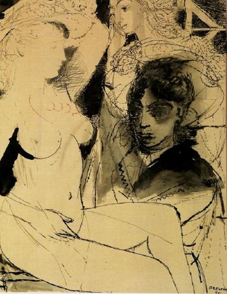 Nu au chapeau by Paul Delvaux