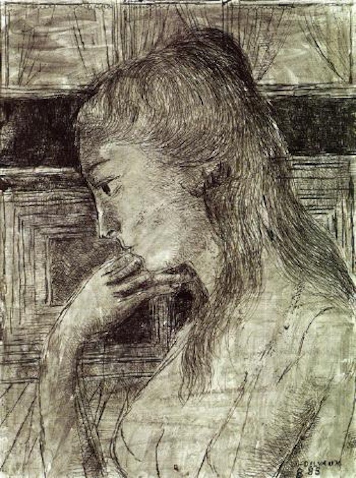 Jeune femme de profil by Paul Delvaux