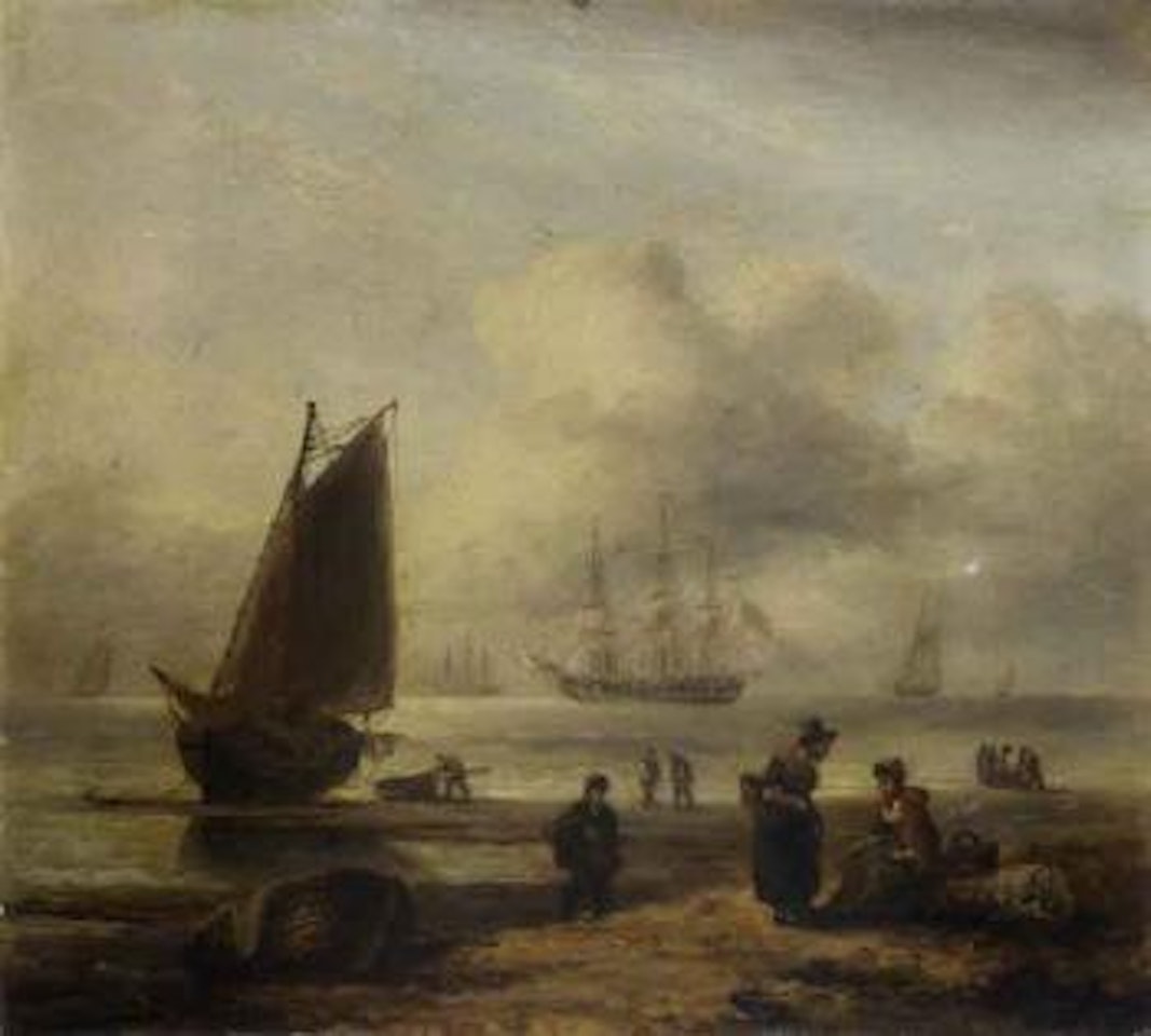 Fisherfolk on the Devonshire coast by Thomas Luny