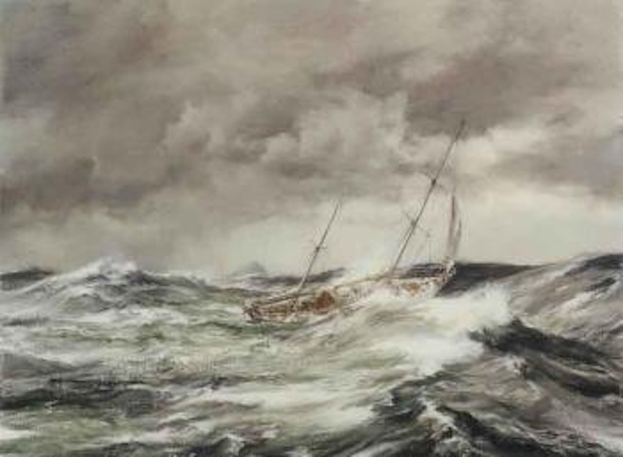 Horn a beam by Montague Dawson