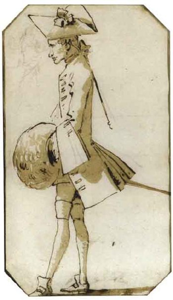 Caricature of a cavalier by Giovanni Battista Tiepolo