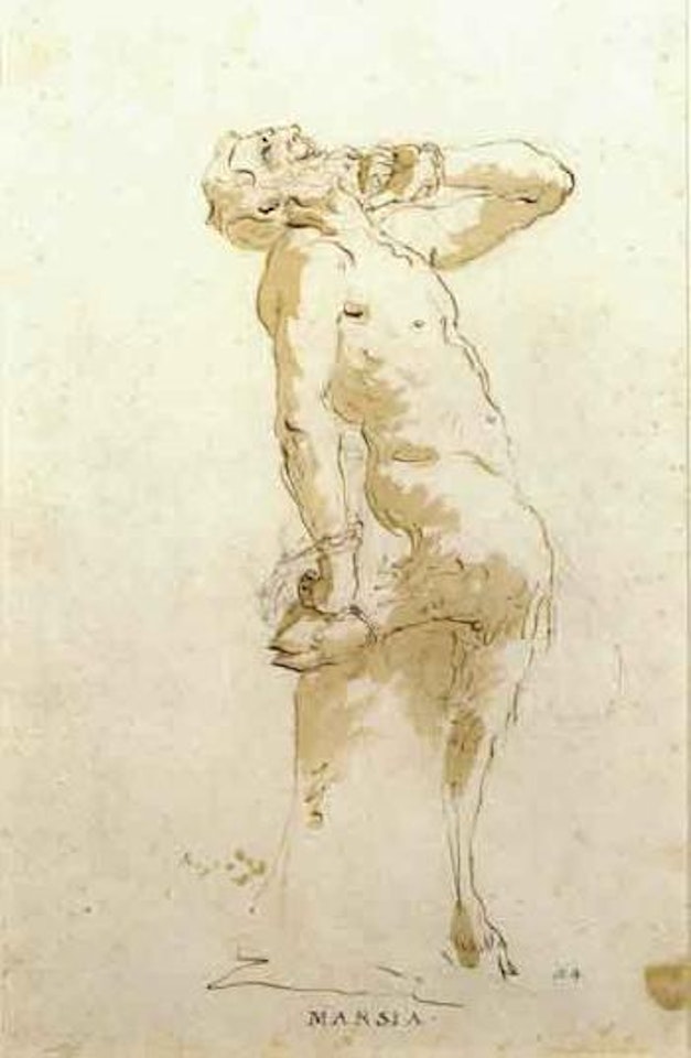 Marsyas standing in profile by Giovanni Battista Tiepolo