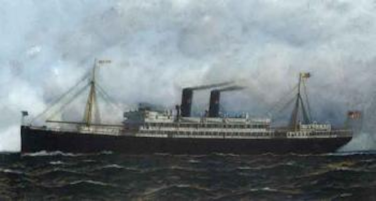 Steamship Brazos at sea by Antonio Jacobsen