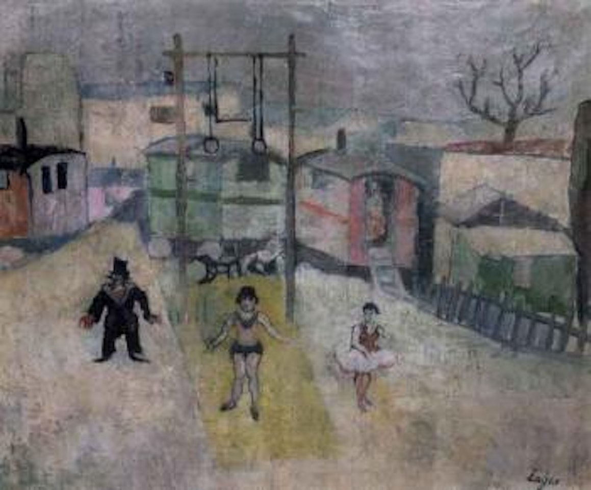 Circus people in winter by Celso Lagar