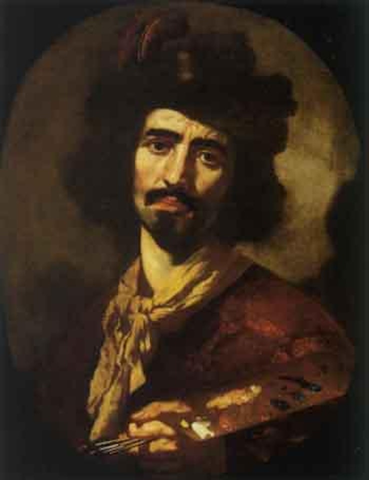 Autoportrait d'un artiste a la palette by Neapolitan School