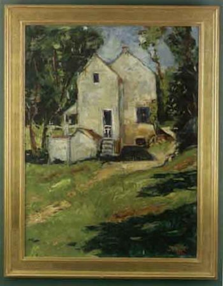 Landscape with house among trees by Walter Emerson Baum