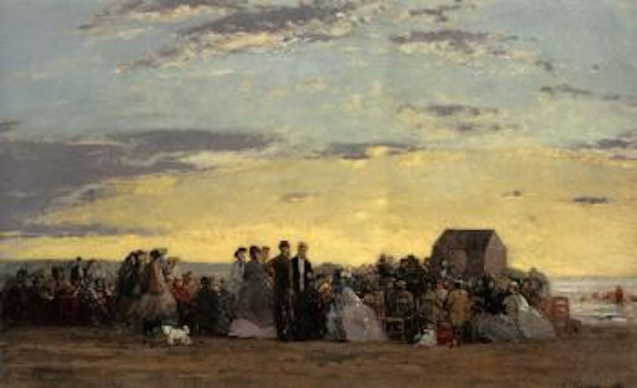 Scene de plage by Eugène Boudin