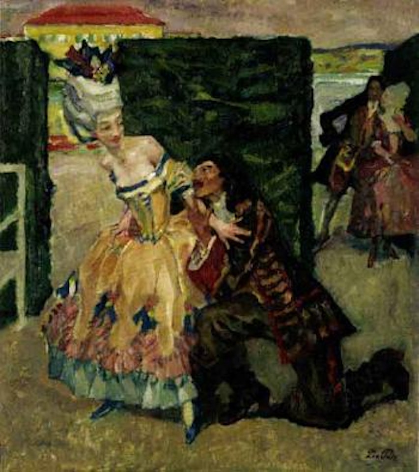 Gallant scene by Leo Putz