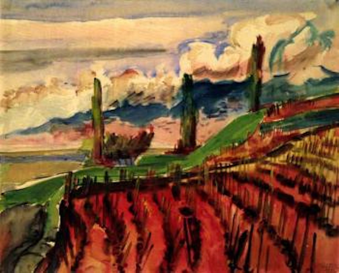 Vineyard by Lake Geneva by Max Pechstein