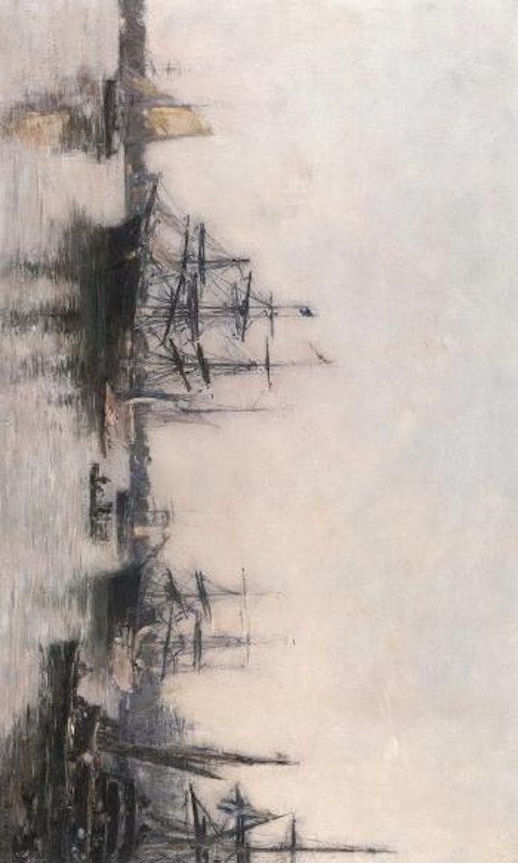 Bordeaux, bateaux sur la Garonne by Eugène Boudin