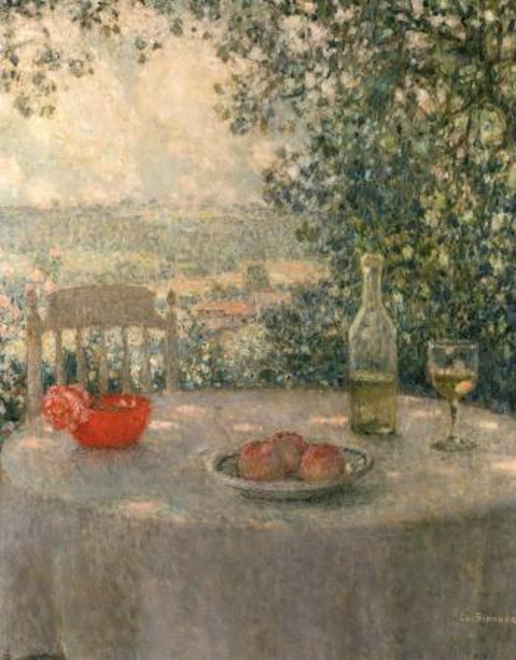 La table d'apres-midi, Gerberoy by Henri Le Sidaner
