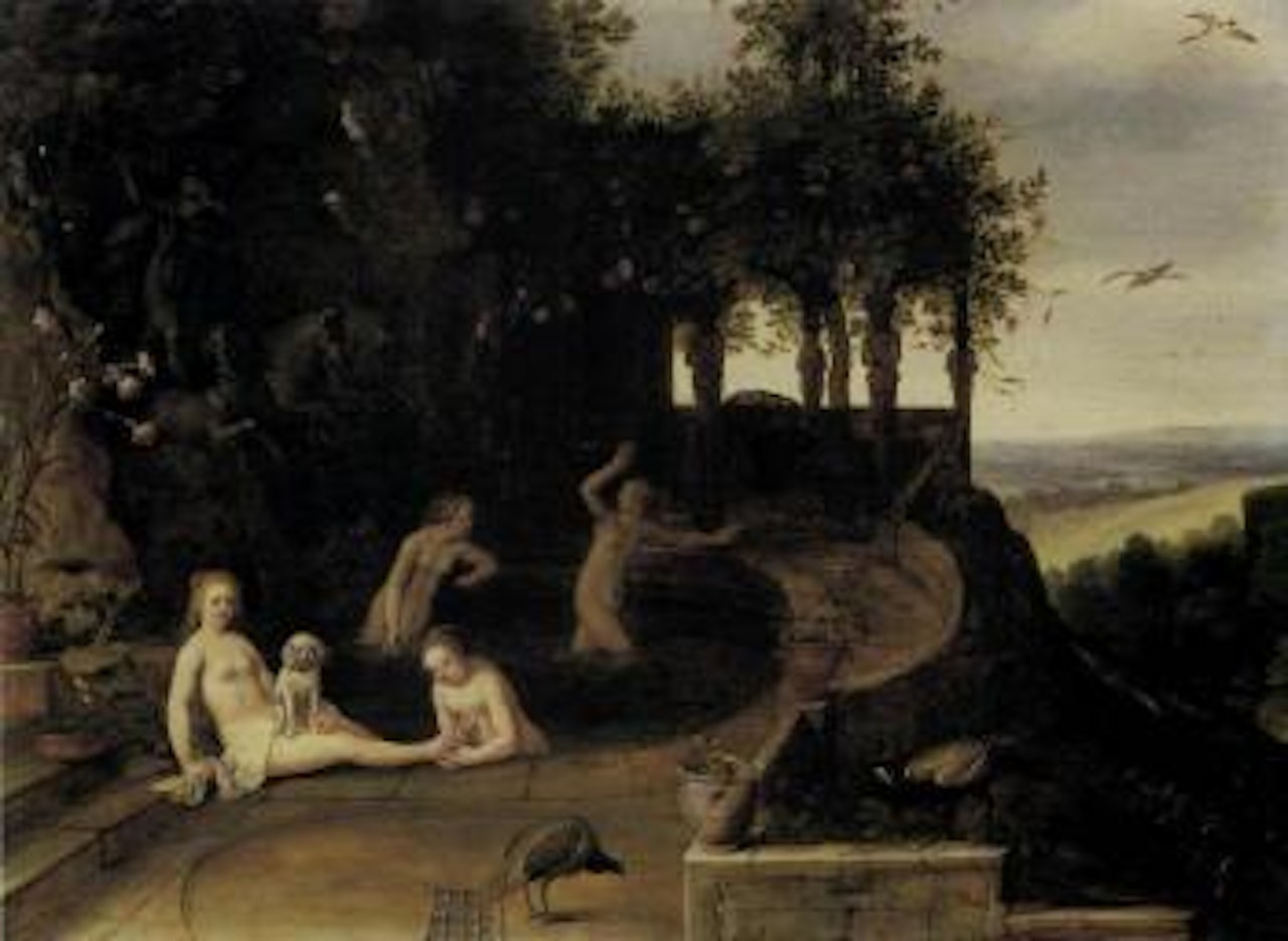 Diana and her nymphs bathing by Adriaen van Stalbemt