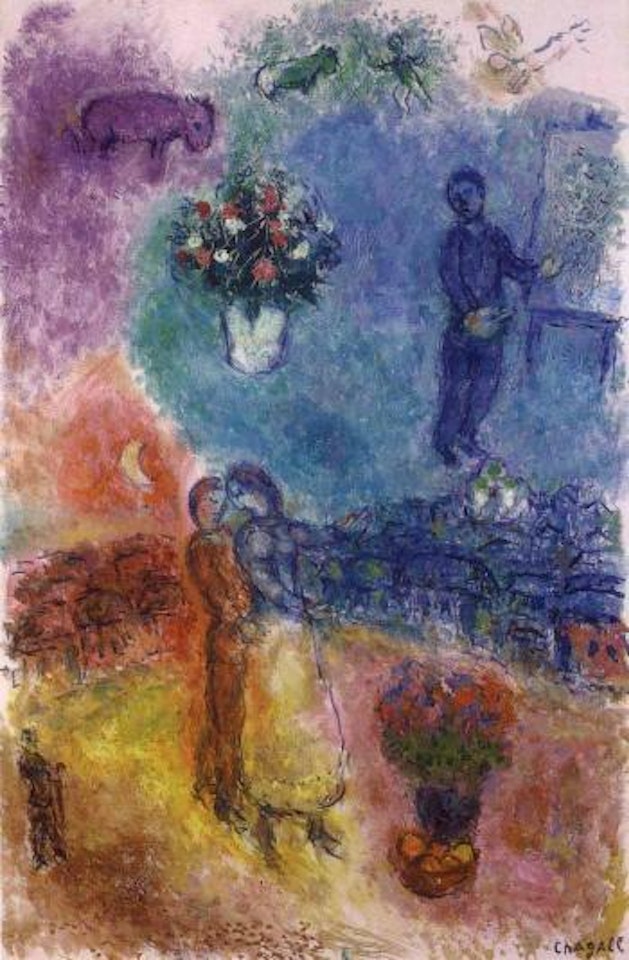 Peintre au dessus de Vitebsk by Marc Chagall