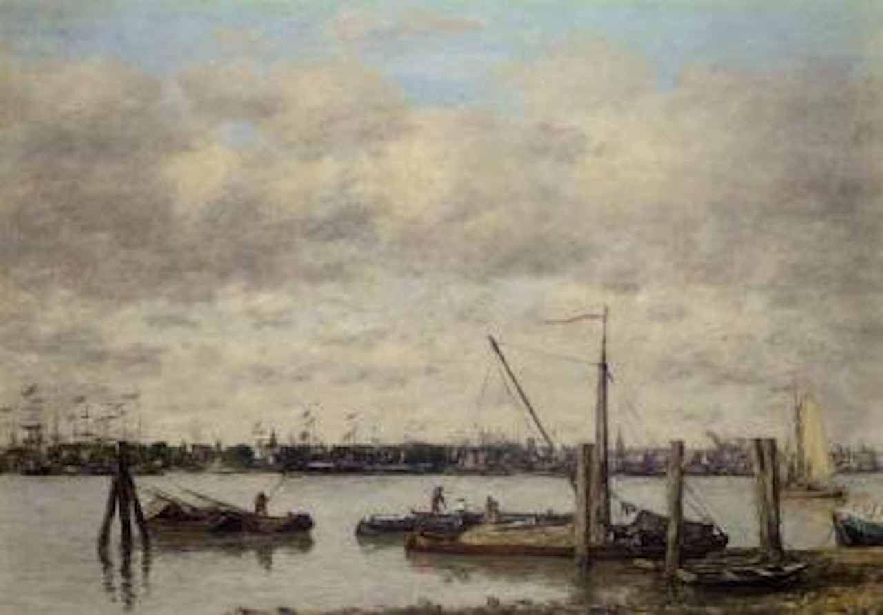 Rotterdam, la Meuse by Eugène Boudin