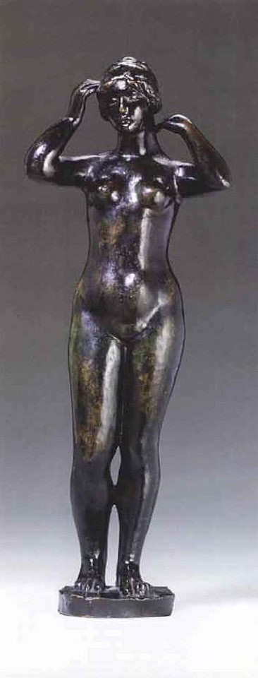 Baigneuse debout se coiffant by Aristide Maillol