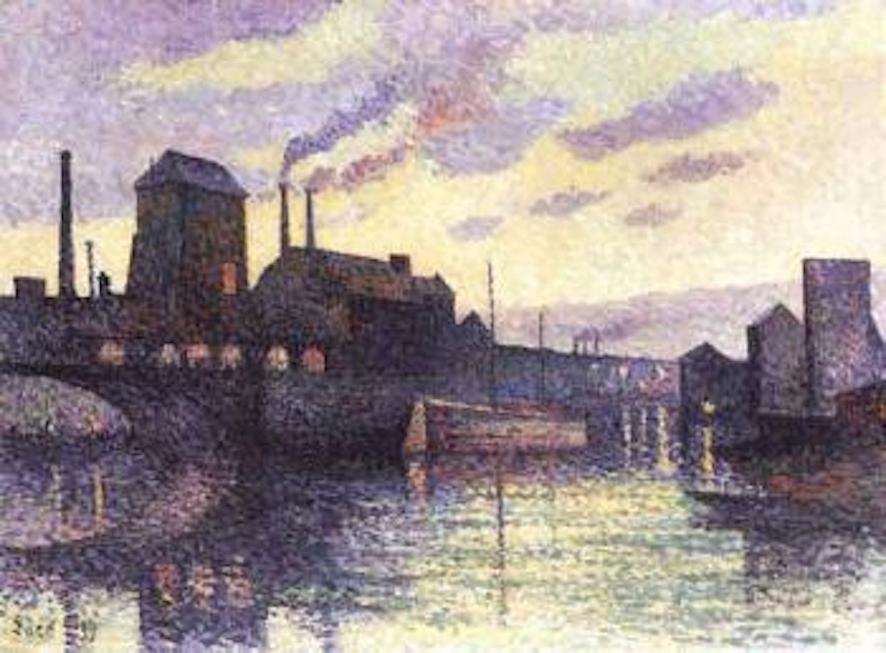 La Sambre, Marchiennes by Maximilien Luce