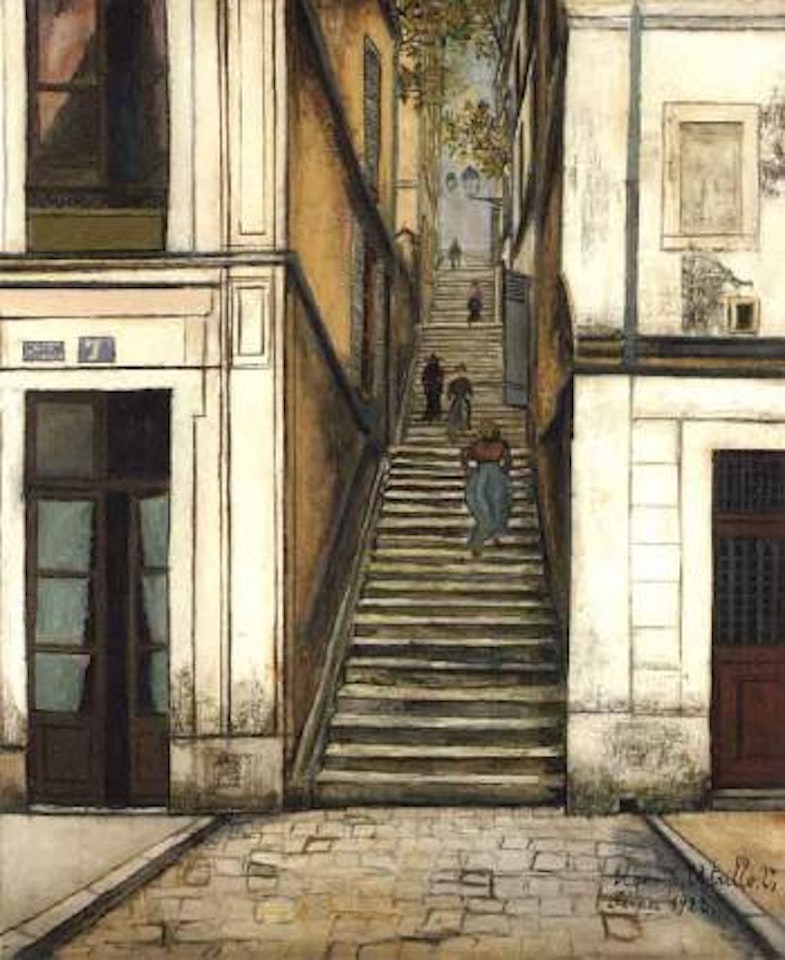 Escalier du passage Cottin by Maurice Utrillo