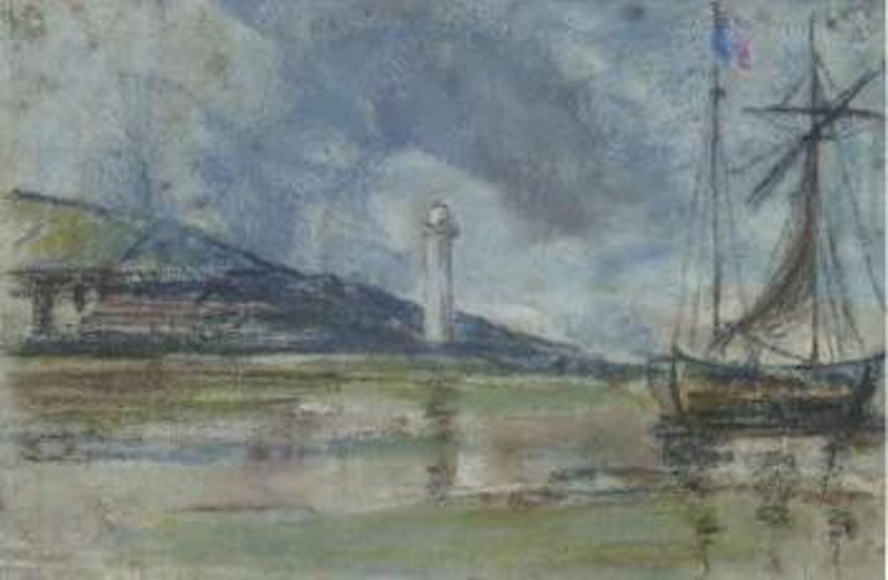 Phare a Honfleur by Eugène Boudin