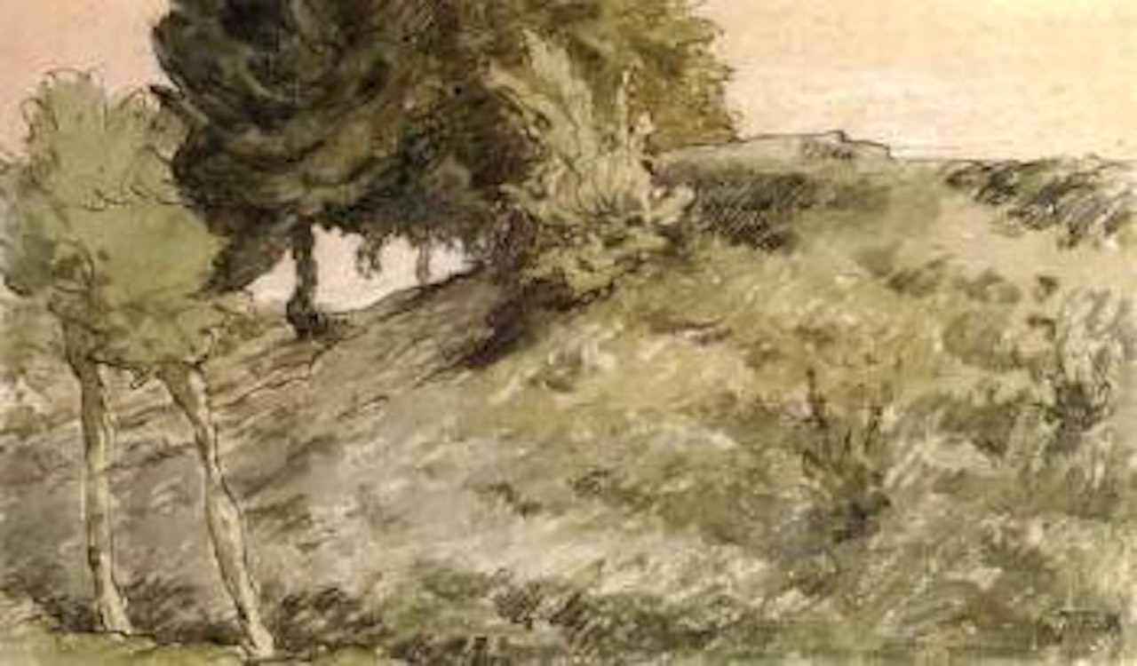 Wooded hillside above Vichy by Jean-François Millet